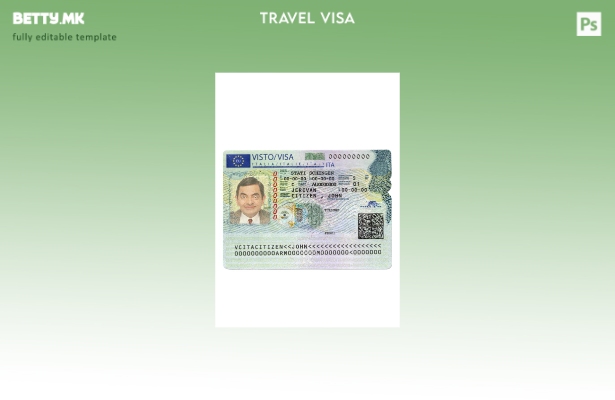 модерен стил Италија нов шаблон за шенген виза